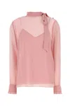 Gucci Crepe Blouse With Bow Detail And Layered Design