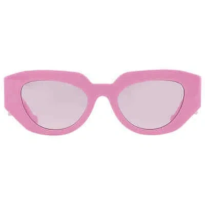 Pre-owned Gucci Pink Geometric Ladies Sunglasses Gg1421s 004 51 Gg1421s 004 51