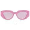 Gucci Womens Pink Gc002107 Rectangle-frame Acetate Sunglasses In Ink / Pink