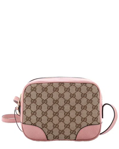 Gucci Pink Gg Canvas Bree Disco Crossbody With Mini (authentic Pre-loved)