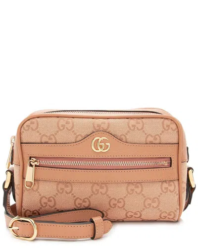 Gucci Pink Gg Canvas Ophidia Mini Shoulder Bag (authentic Pre-loved)