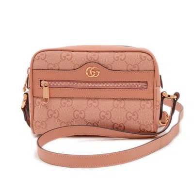 Pre-owned Gucci Pink Gg Canvas Shoulder Bag ()