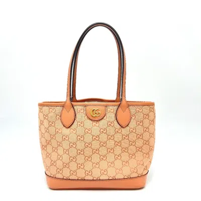 Pre-owned Gucci Pink Gg Canvas Tote Bag ()