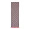 Gucci Pink Gg Jacquard Pattern Knitted Scarf In Neutral