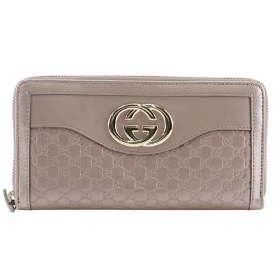 Pre-owned Gucci Pink Gg Leather Long Wallet (bi-fold) ()