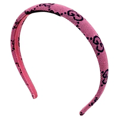 Pre-owned Gucci Pink Gg Monogram Canvas Headband