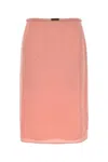 Gucci Women Pink Gg Silk Skirt In Pink