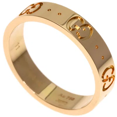 Pre-owned Gucci Pink Gold (18k) Band Ring ()