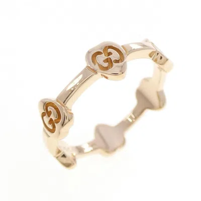 Pre-owned Gucci Pink Gold (18k) Band Ring ()