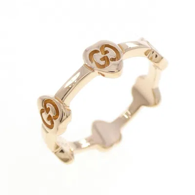 Pre-owned Gucci Pink Gold (18k) Band Ring ()