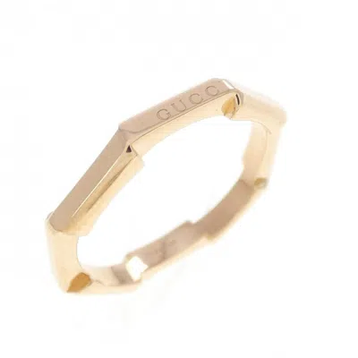 Pre-owned Gucci Pink Gold (18k) Band Ring ()