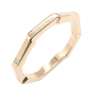 Pre-owned Gucci Pink Gold (18k) Band Ring ()