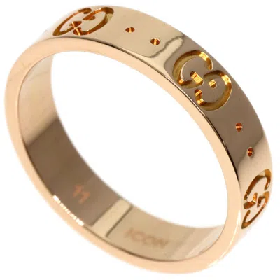 Pre-owned Gucci Pink Gold Pink Gold (18k) Band Ring ()