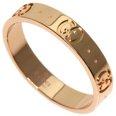 Pre-owned Gucci Pink Gold Pink Gold (18k) Band Ring ()