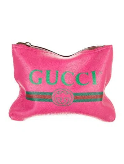 Pre-owned Gucci Pink  Cosmetic Bag