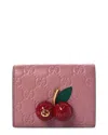 Gucci Leather Card Case In Pink