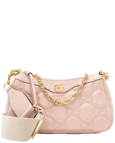 Gucci Pink Jumbo Gg Matelasse Leather Chain Small Crossbody (authentic Pre-  Loved)