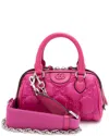 Gucci Pink Jumbo Gg Matelasse Nylon Mini Bowling Bag (authentic Pre-loved) In Pink