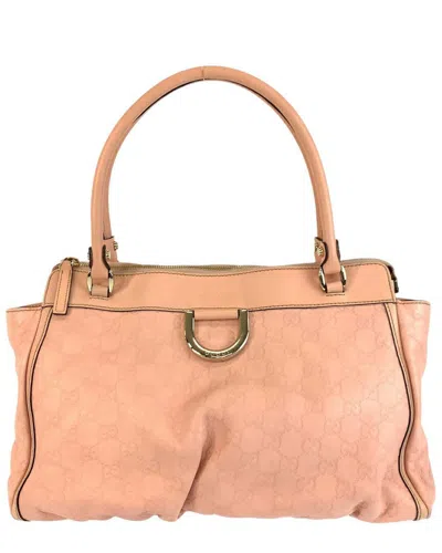 Pre-owned Gucci Pink Leather Abbey Tote (authentic Pre-loved)