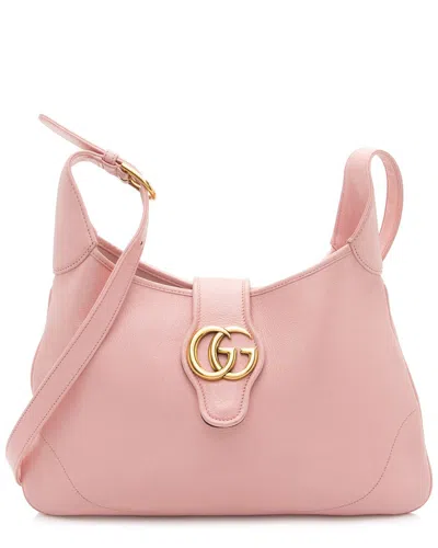 Gucci Leather Aphrodite Medium Shoulder Bag (authentic Pre-loved) In Pink
