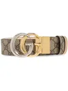 Gucci Pink Leather Belts In Pattern