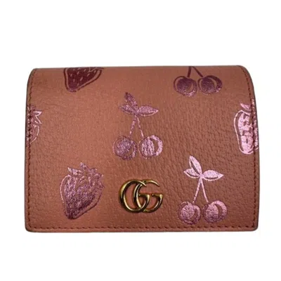 Pre-owned Gucci Pink Leather Card Wallet ()