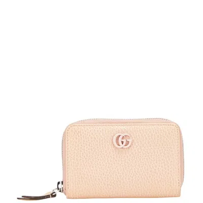Pre-owned Gucci Pink Leather Coin Purse/coin Case ()