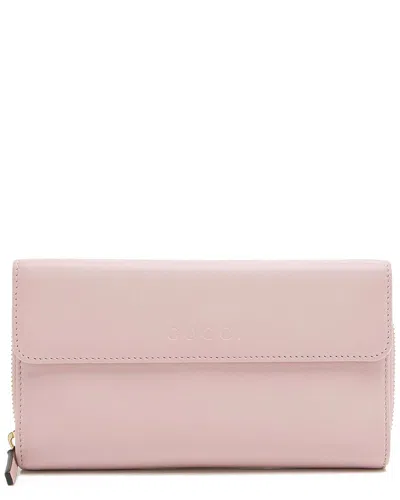 Gucci Pink Leather Continental Wallet (authentic Pre-loved)