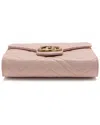 Gucci Pink Leather Gg Marmont Mini Wallet On Chain (authentic Pre-loved) In Pink