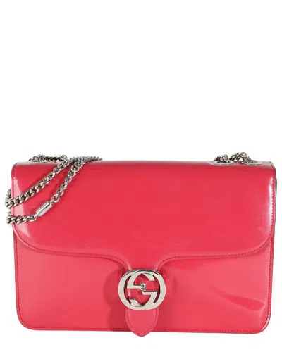 Gucci Pink Leather Medium Interlocking G Shoulder Bag (authentic Pre-loved)