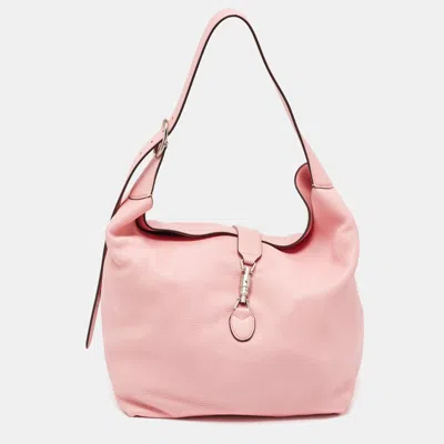 Pre-owned Gucci Pink Leather Medium Jackie 1961 Shoulder Bag