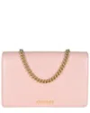 Gucci Pink Leather Script Logo Wallet On Chain (authentic Pre-loved) In Pink