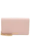 Gucci Pink Leather Script Wallet On Chain (authentic Pre-loved)