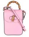 Gucci Pink Leather Smooth Bamboo Top Handle 1947 Convertible Backpack  (authentic Pre-loved) In Pink