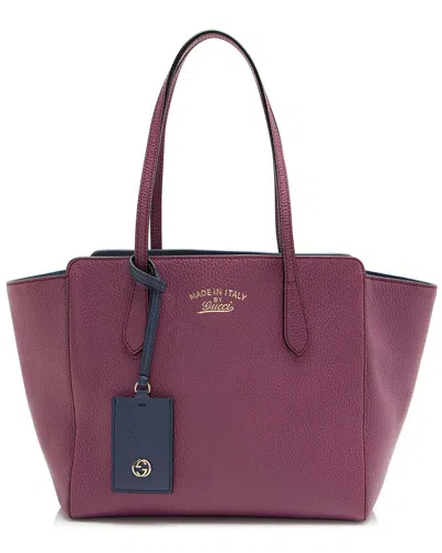 Gucci Pink Leather Swing Small Tote (authentic Pre-loved)
