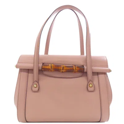 Pre-owned Gucci Pink Leather Tote Bag ()