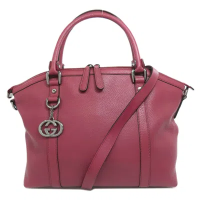 Pre-owned Gucci Pink Leather Tote Bag ()