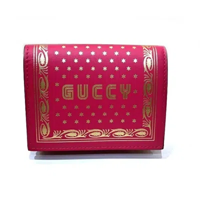Pre-owned Gucci Pink Leather Wallet (bi-fold) ()