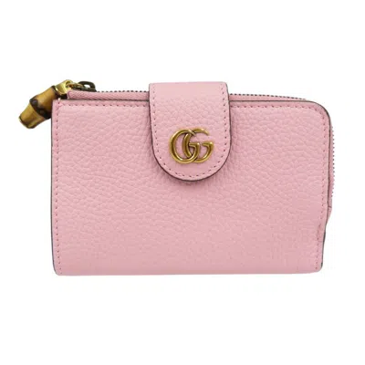 Pre-owned Gucci Pink Leather Wallet (bi-fold) ()