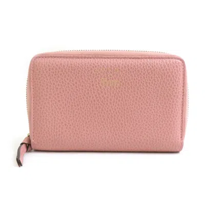 Pre-owned Gucci Pink Leather Wallet (bi-fold) ()