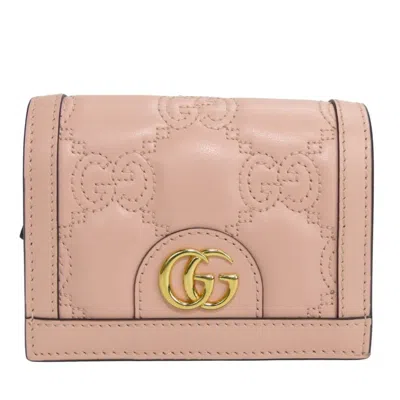 Pre-owned Gucci Pink Leather Wallet (bi-fold) ()