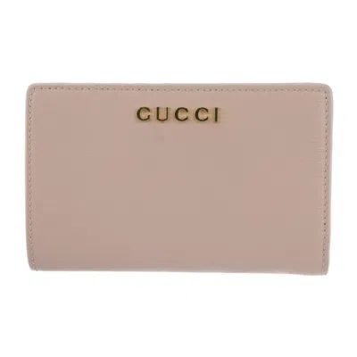 Pre-owned Gucci Pink Leather Wallet (bi-fold) ()