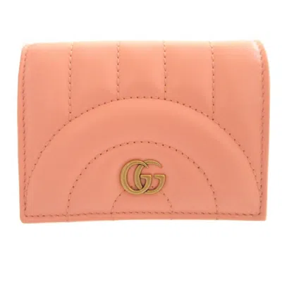 Pre-owned Gucci Pink Leather Wallet (bi-fold) ()
