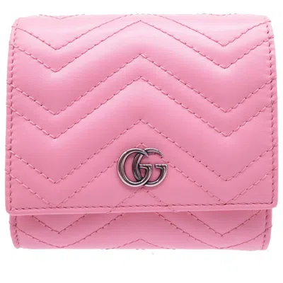 Pre-owned Gucci Pink Leather Wallet (bi-fold) ()