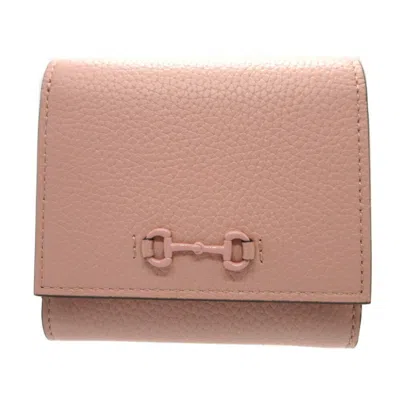 Pre-owned Gucci Pink Leather Wallet (bi-fold) ()
