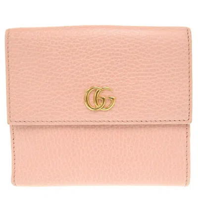 Pre-owned Gucci Pink Leather Wallet (bi-fold) ()