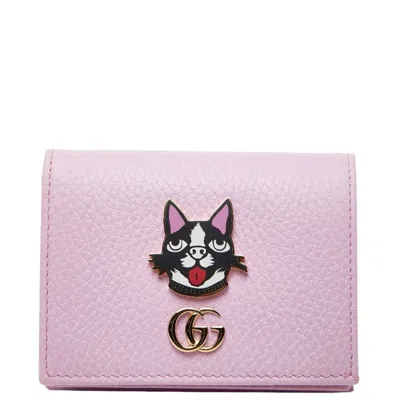 Pre-owned Gucci Pink Leather Wallet (bi-fold) ()