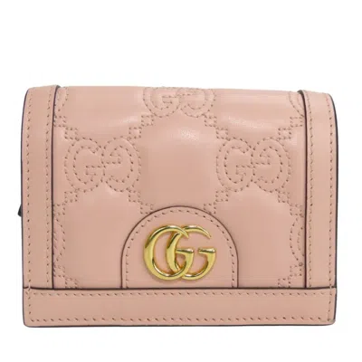 Pre-owned Gucci Pink Leather Wallet (bi-fold) ()