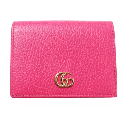 Pre-owned Gucci Pink Leather Wallet (bi-fold) ()
