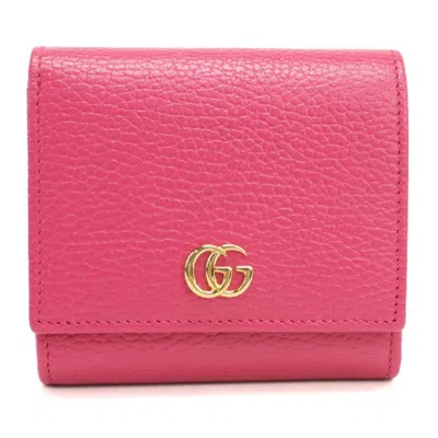 Pre-owned Gucci Pink Leather Wallet (bi-fold) ()